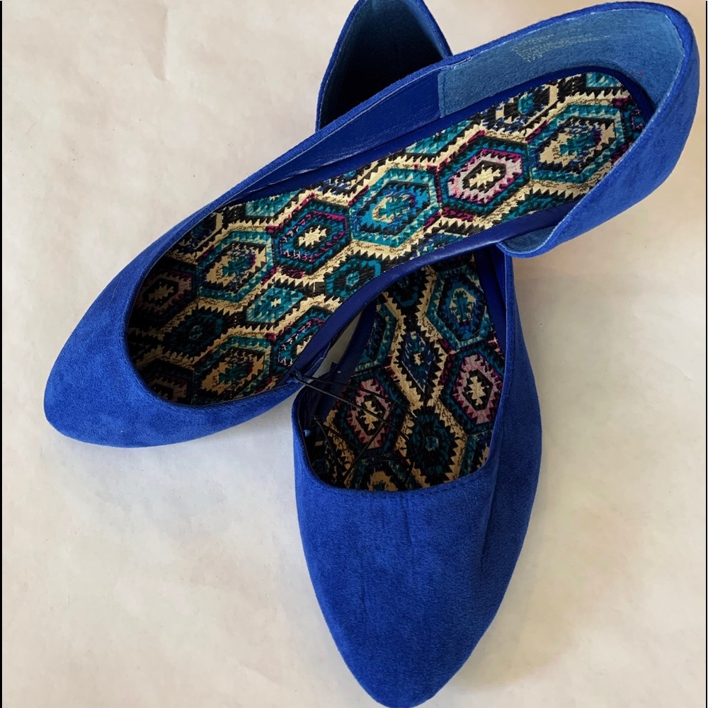 Cobalt blue madden girl flats.